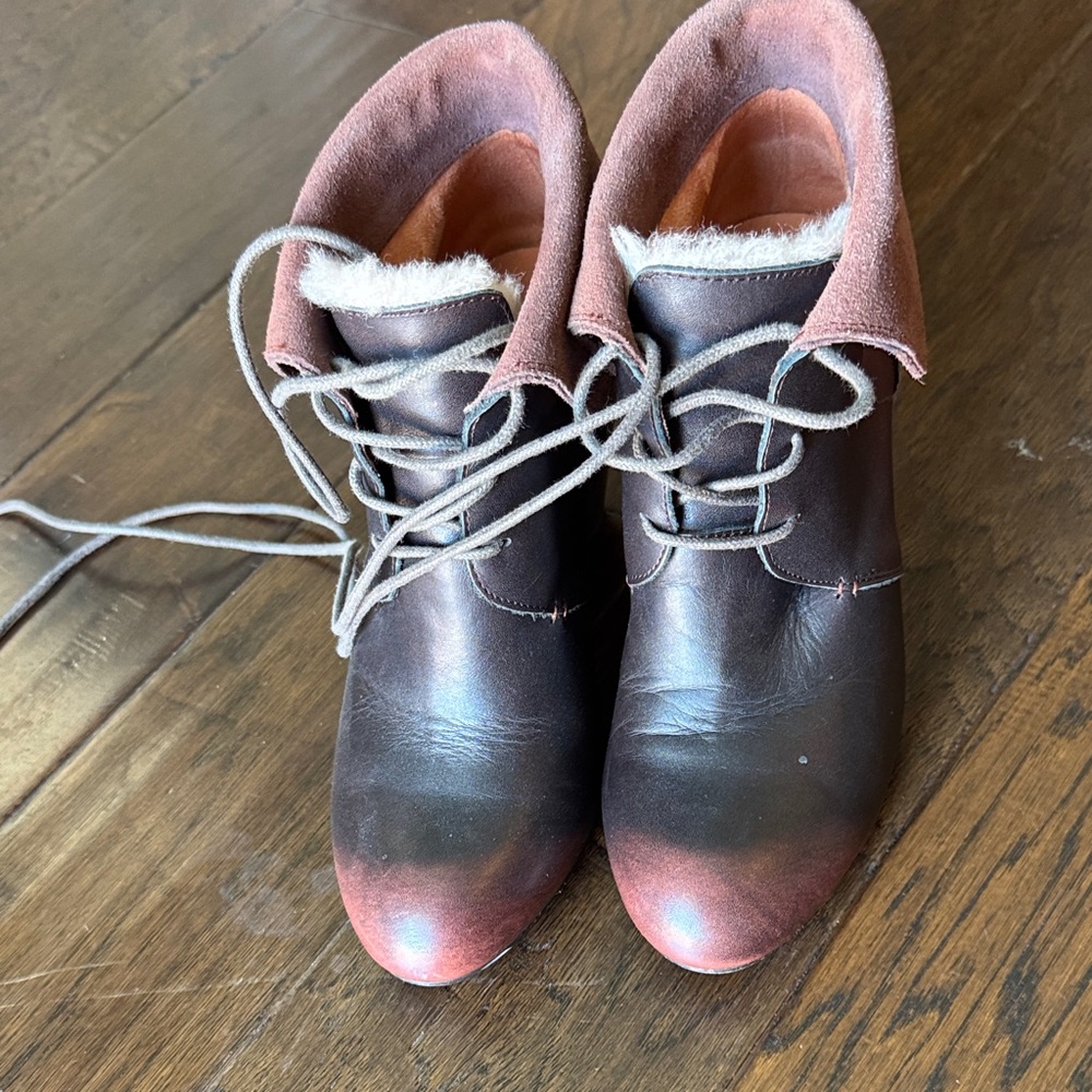 Brown Leather Ankle Boots